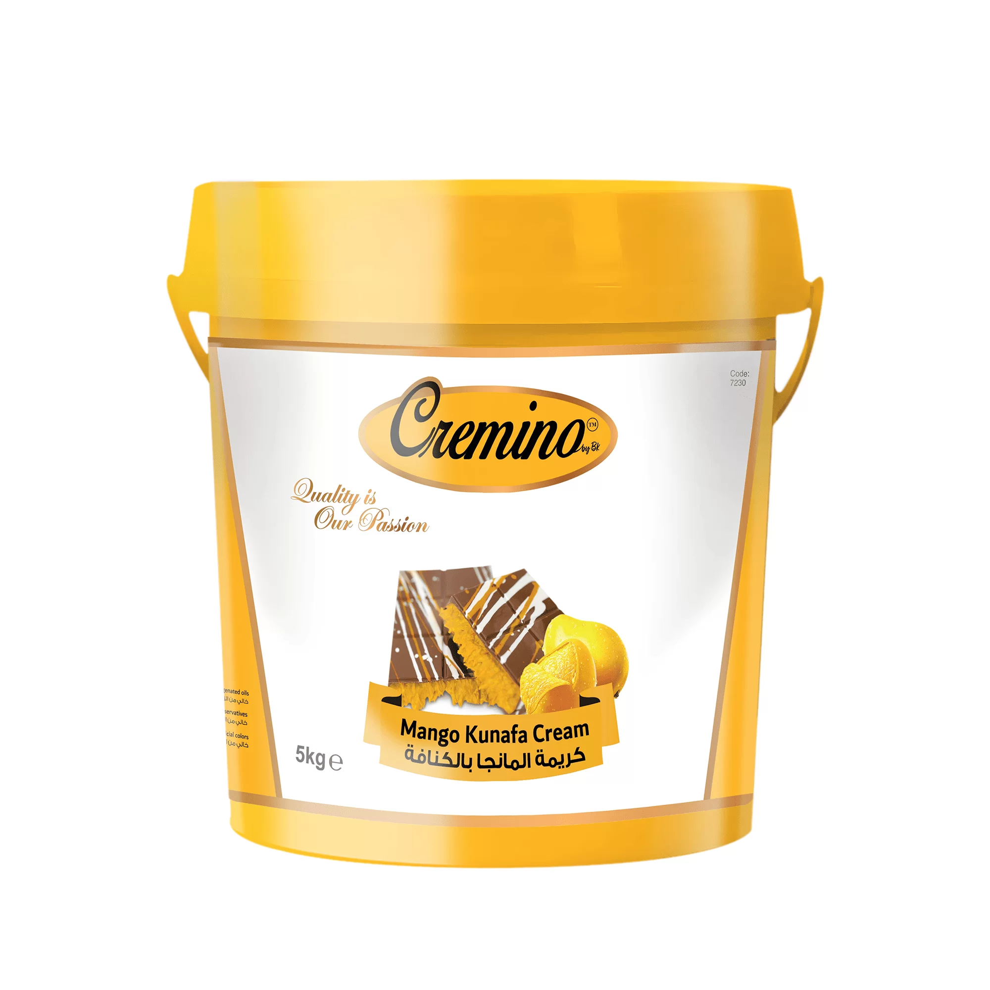 cremino-5kg-mango-kunafa-cream Cremino Mango Kunafa Cream Filling (5KG) - Image 1
